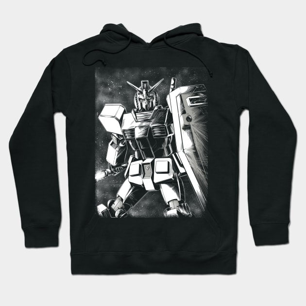 Gundam Rx 78 BnW Hoodie by roschar9@gmail.com